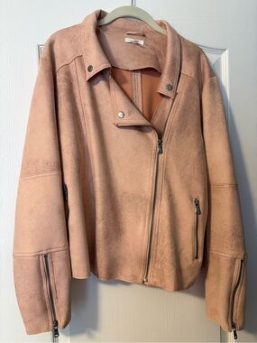 Maurices Blush Suede Moto Jacket
